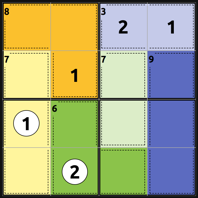 Partially solved killer sudoku puzzle